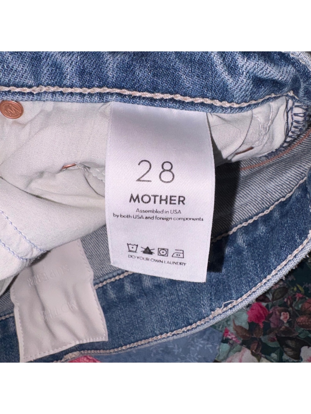 Mother Superior $278 Woman’s 28 The Scrapper Cuff Ankle Frey Denim Jeans - Picture 7 of 9